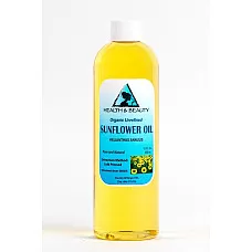 Sunflower oil unrefined organic carrier cold pressed virgin raw pure 12 oz