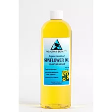 Sunflower oil unrefined organic carrier cold pressed virgin raw pure 16 oz