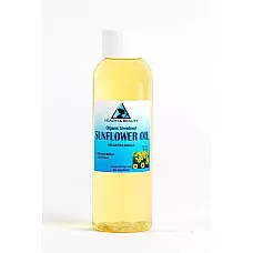 Sunflower oil unrefined organic carrier cold pressed virgin raw pure 2 oz