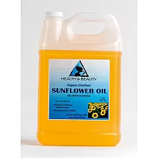 Sunflower oil unrefined organic carrier cold pressed virgin raw pure 7 lb