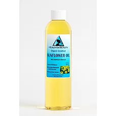 Sunflower oil unrefined organic carrier cold pressed virgin raw pure 8 oz