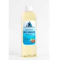Sweet almond oil refined organic carrier cold pressed 100% pure 12 oz