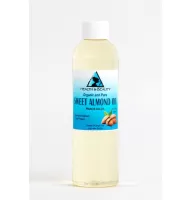 Sweet almond oil refined organic carrier cold pressed 100% pure 4 oz
