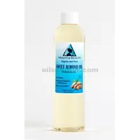 Sweet almond oil refined organic carrier cold pressed 100% pure 8 oz