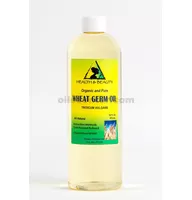 Aceite de germen de trigo portador orgánico refinado prensado en frío premium 100% puro 32 oz