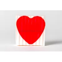 coeur Valentines tout parfum de fraise à la main rouge naturel & amp; blanc 4 oz barre de savon