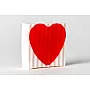 Valentines heart all natural handmade strawberry scent red & white 4 oz soap bar