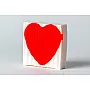 Valentines heart all natural handmade strawberry scent red & white 4 oz soap bar
