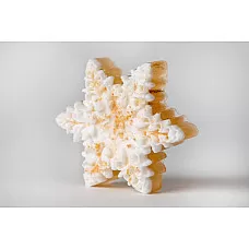 Christmas ocean breeze jabón de copo de nieve hecho a mano amarillo / dorado todo en barra natural