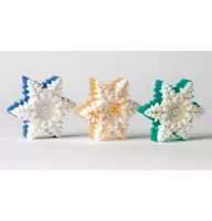 Christmas handmade snowflake soap all natural perfect gift lot of 3 bars
