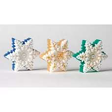 Jabón de copo de nieve hecho a mano de Navidad, todo regalo perfecto natural lote de 3 barras