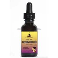 Gotero de vidrio puro prensado en frío, virgen orgánico sin refinar, aceite de maracuyá/maracuyá 1.0 oz