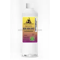Jugo de aloe vera orgánico hoja entera humectante natural materia prima 36 oz