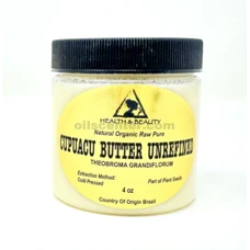 Cupuacu Butter Unrefined Organic Extra Virgin Cold Pressed Raw Pure 4 oz