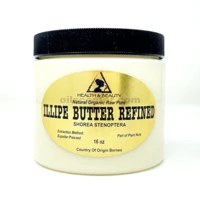 Mantequilla de nuez Illipe refinada orgánica natural cruda grado A fresca 100% pura 16 oz, 1 lb