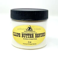 Beurre de noix d'Illipe raffiné biologique naturel brut de qualité A frais 100 % pur 2 oz