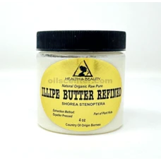 Mantequilla de nuez Illipe refinada orgánica natural cruda grado A fresca 100% pura 4 oz