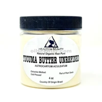 Tucuma Butter Unrefined Organic Extra Virgin Natural Raw 100% Pure 4 oz