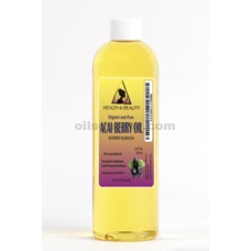 Aceite de baya de Acai refinado orgánico prensado en frío premium natural puro 12 oz