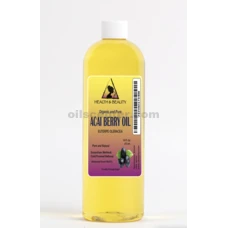 Aceite de baya de Acai refinado orgánico prensado en frío premium natural puro 16 oz