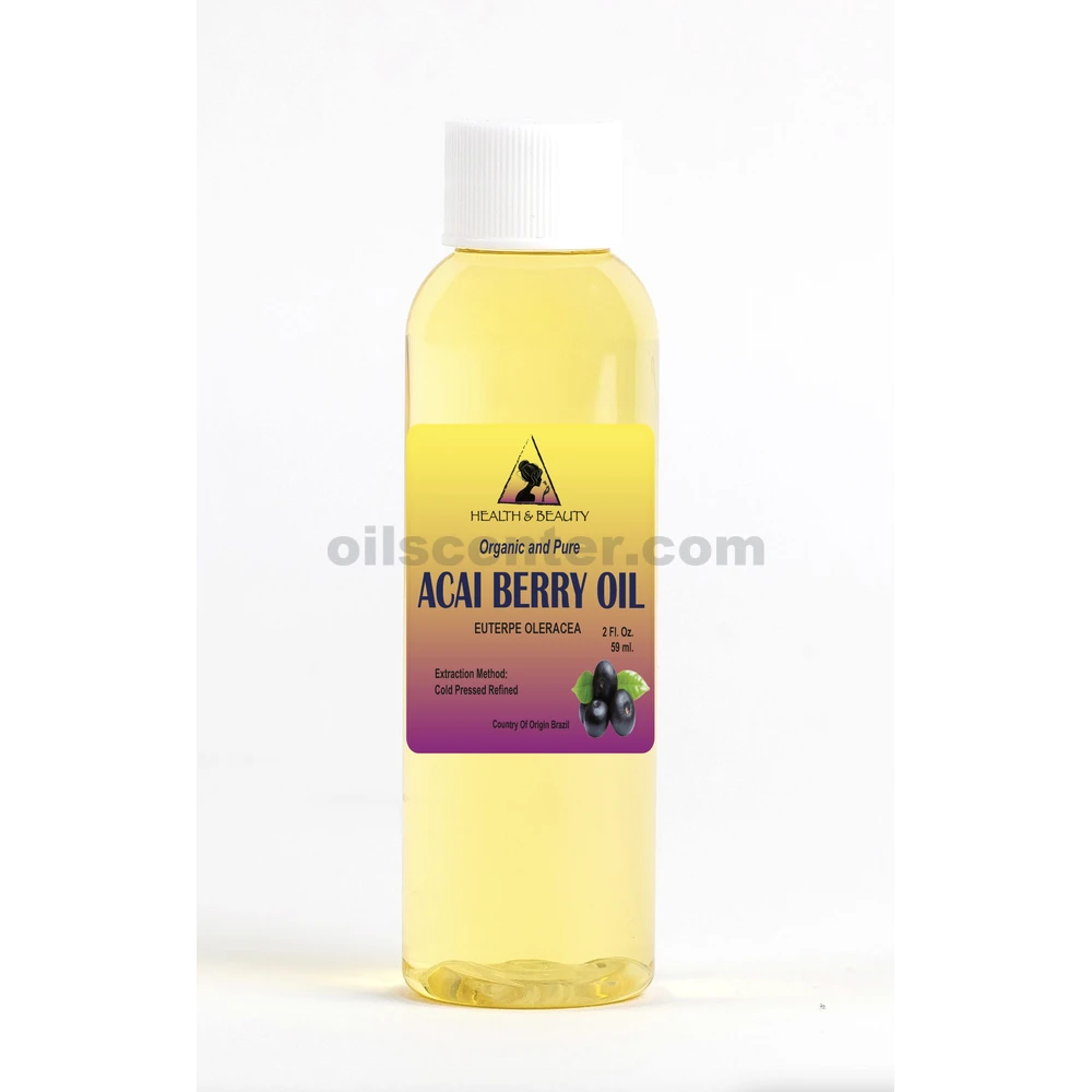 Acai Berry Oil Refined Organic Cold Pressed Premium Natural Pure 2 oz