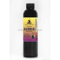 Huile de baies d'açai, vierge biologique non raffinée pure 8 oz