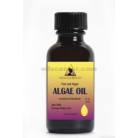 Aceite de Algas Vegano DHA-40% Ácidos Grasos Omega-3 Puro Natural Botella de Vidrio 1.0 oz