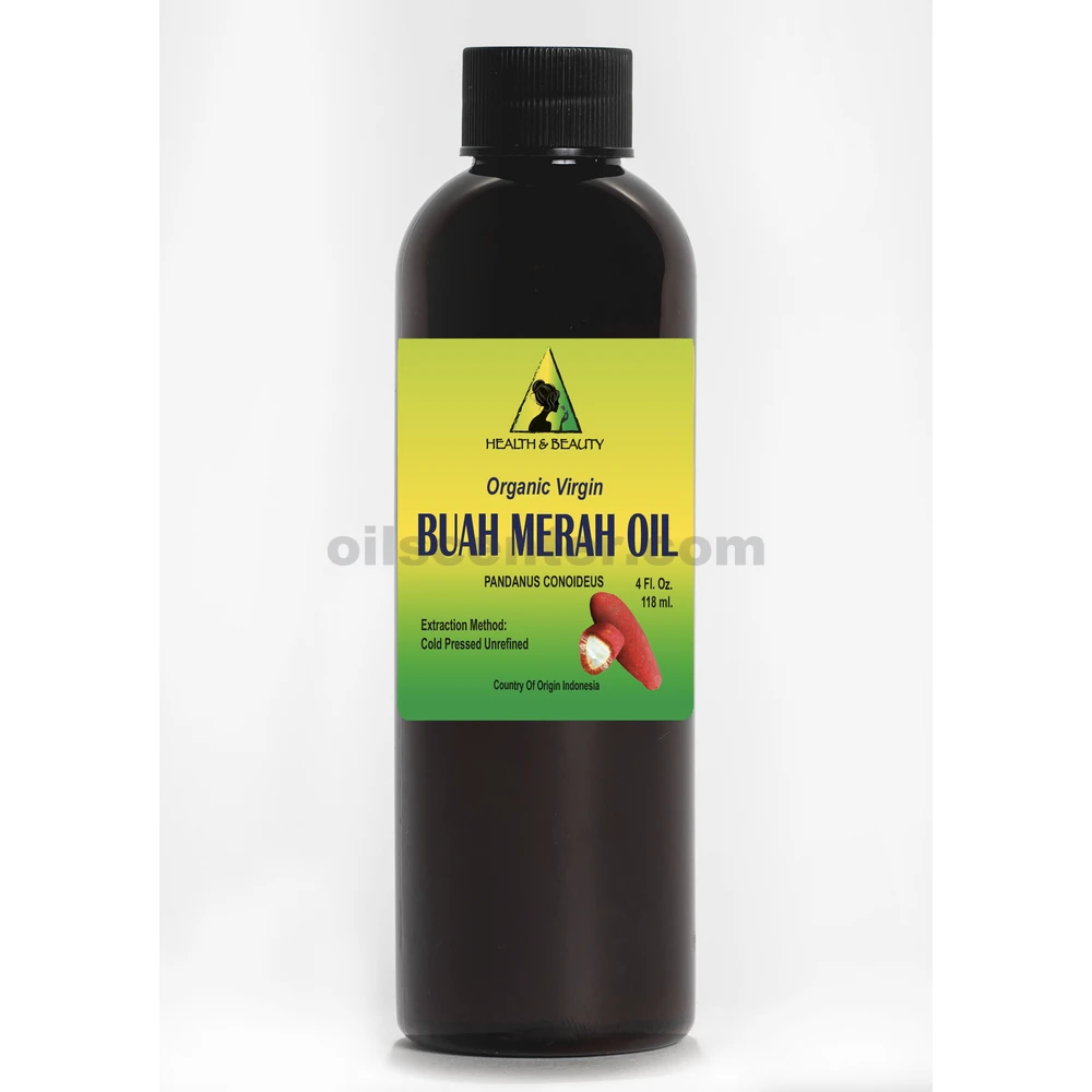Aceite Buah Merah Sin Refinar, Orgánico, Virgen, Natural, 100% Puro 4 oz