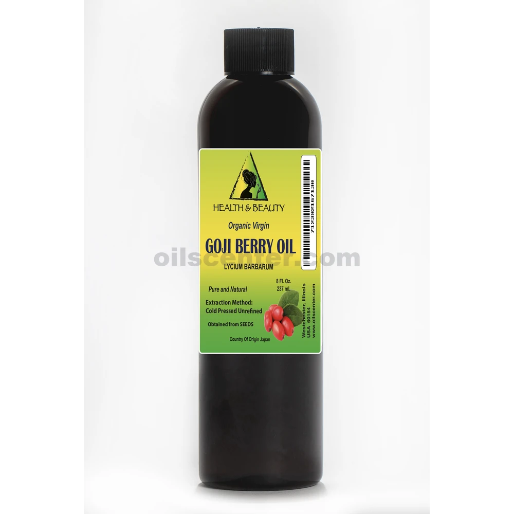 Huile de graines de baies de Goji vierge biologique non raffinée 100 % pure 8 oz