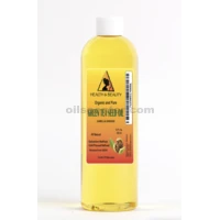 Huile de graines de thé vert raffinée biologique pressée à froid naturelle crue 100 % pure 36 oz