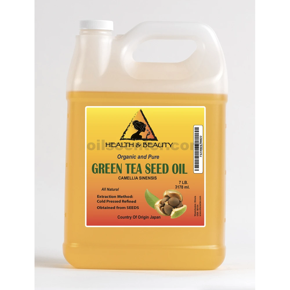 Huile de graines de thé vert raffinée biologique pressée à froid naturelle crue 100 % pure 7 lb