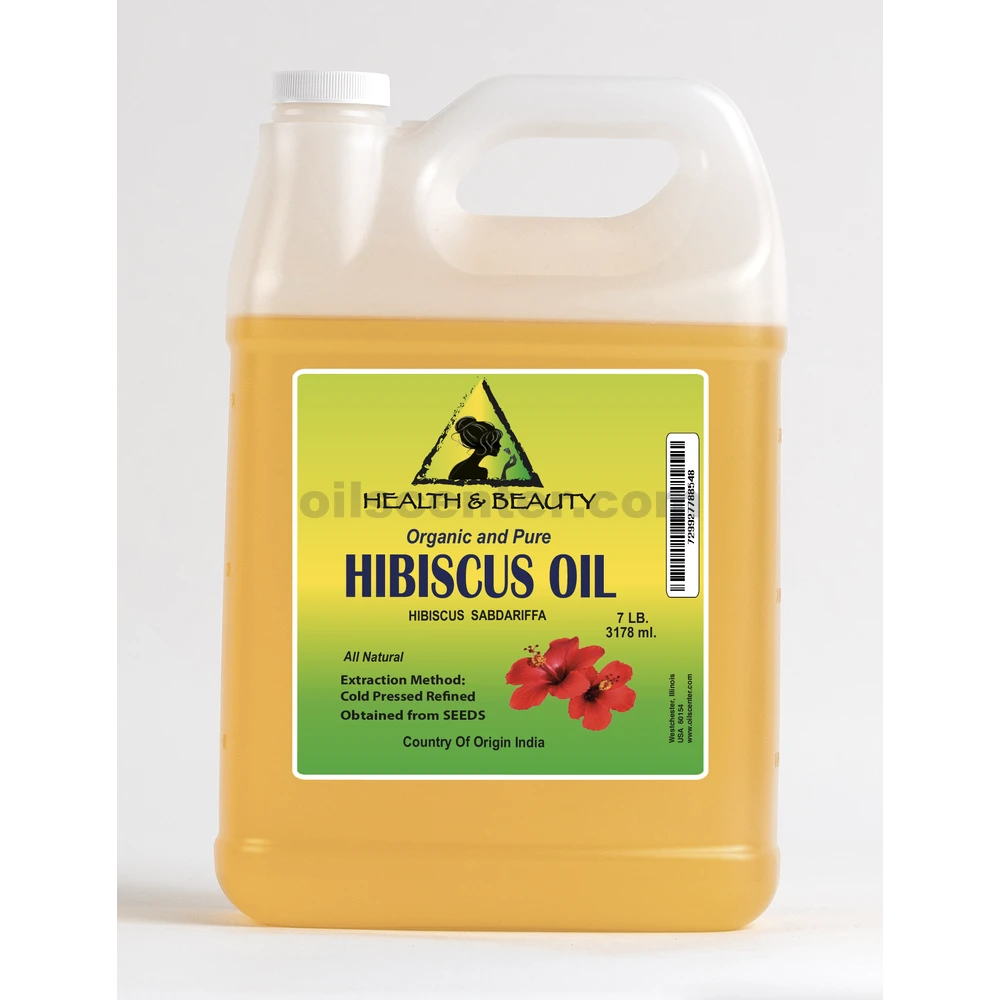 Aceite de Semilla de Hibisco Refinado, Orgánico, Prensado en Frío, Natural, 100% Puro 7 lb