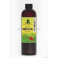 Huile de graines d'hibiscus vierge biologique non raffinée, pressée à froid, naturelle, 100 % pure 12 oz