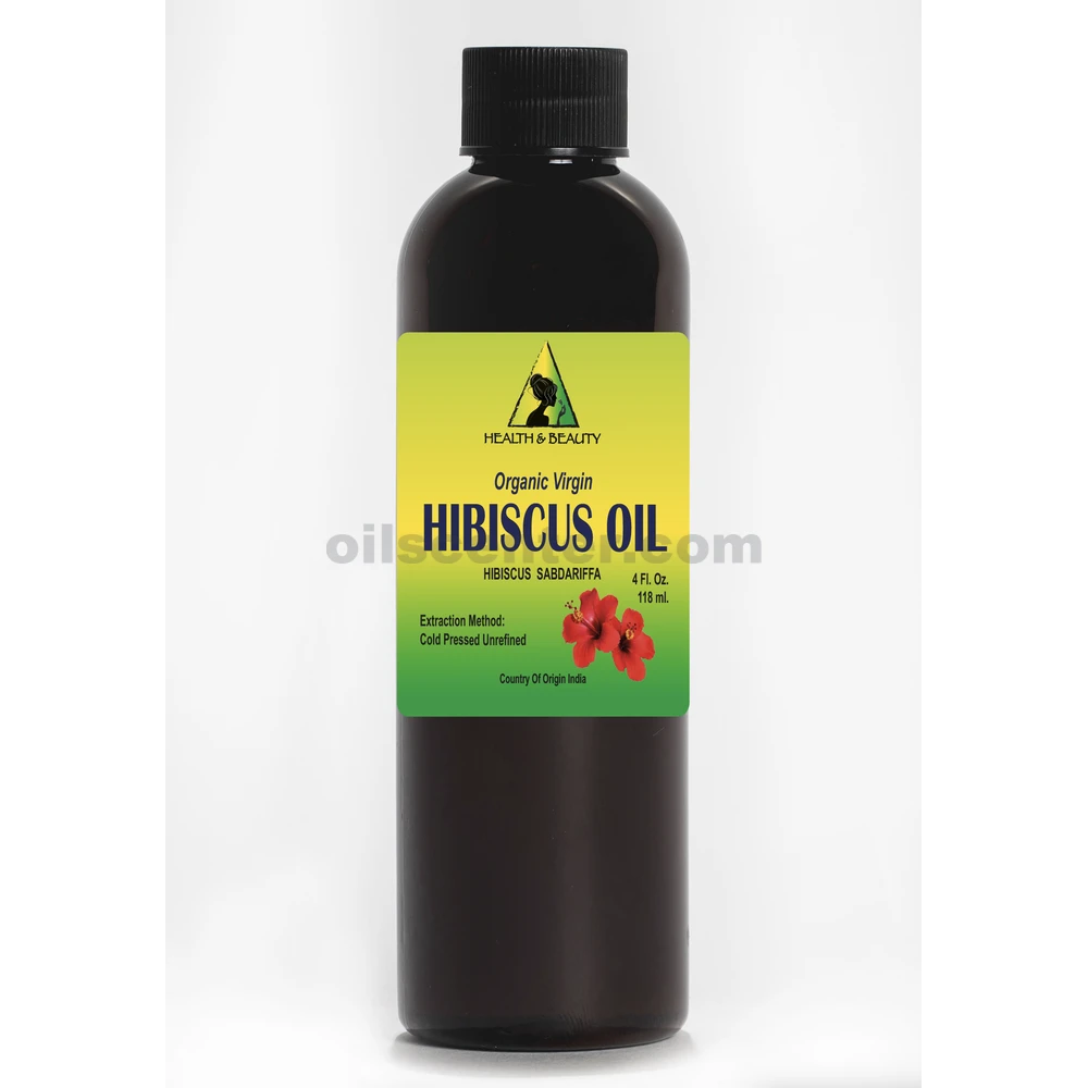 Huile de graines d'hibiscus vierge biologique non raffinée, pressée à froid, naturelle, 100 % pure 2 oz