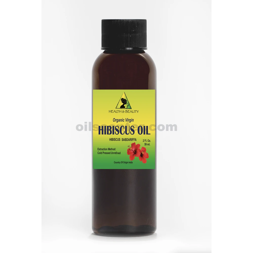 Huile de graines d'hibiscus vierge biologique non raffinée, pressée à froid, naturelle, 100 % pure 4 oz