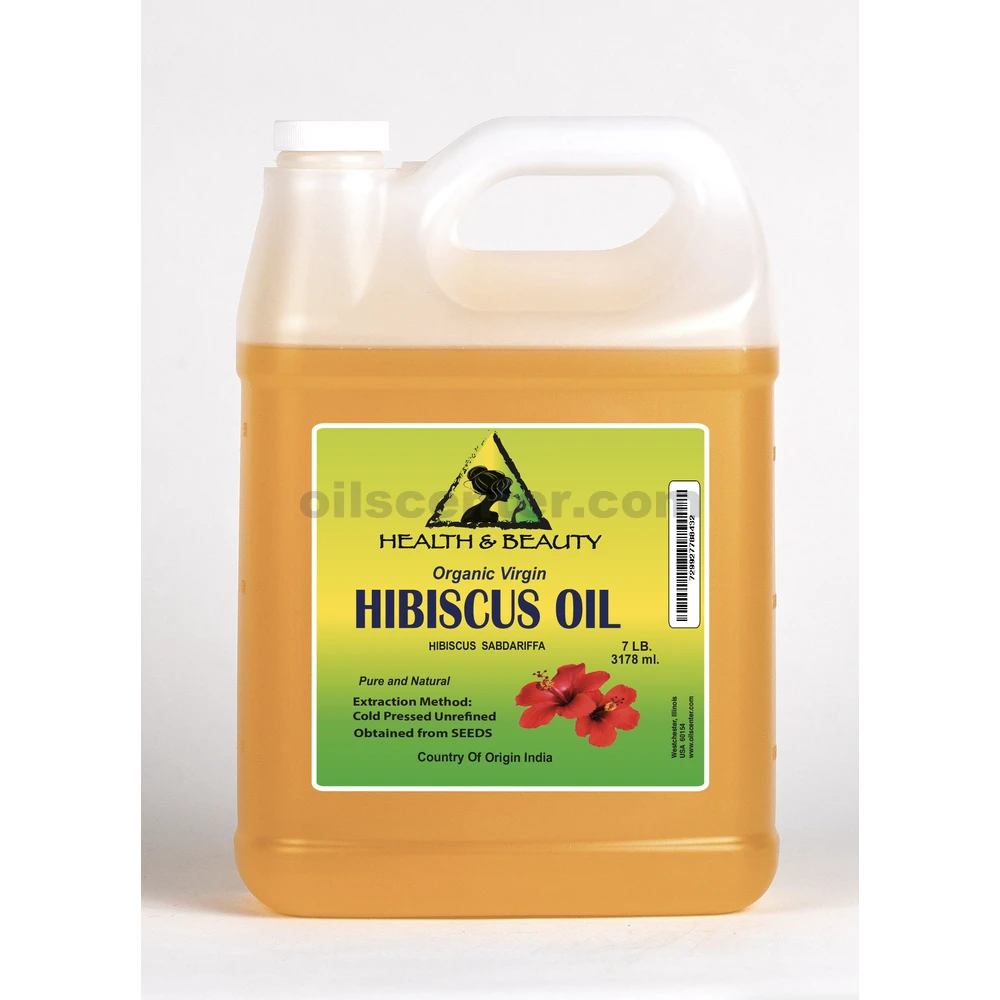 Aceite de Semilla de Hibisco, Orgánico, Virgen, Prensado en Frío, Natural, 100% Puro 7 lb