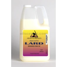 Manteca de cerdo, alimentos orgánicos, grasa de cerdo, aceite de cocina, todo desodorizado 100% puro, 7 lb
