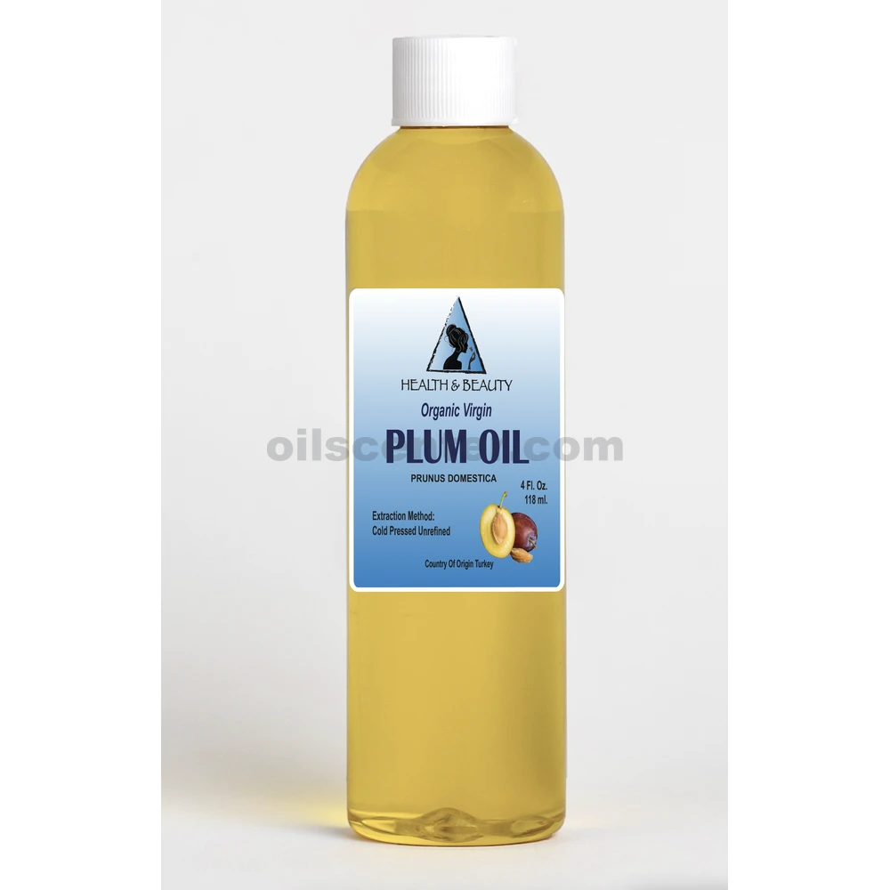 Aceite de Hueso de Ciruela Sin Refinar, Orgánico, Virgen, Natural, 100% Puro 4 oz