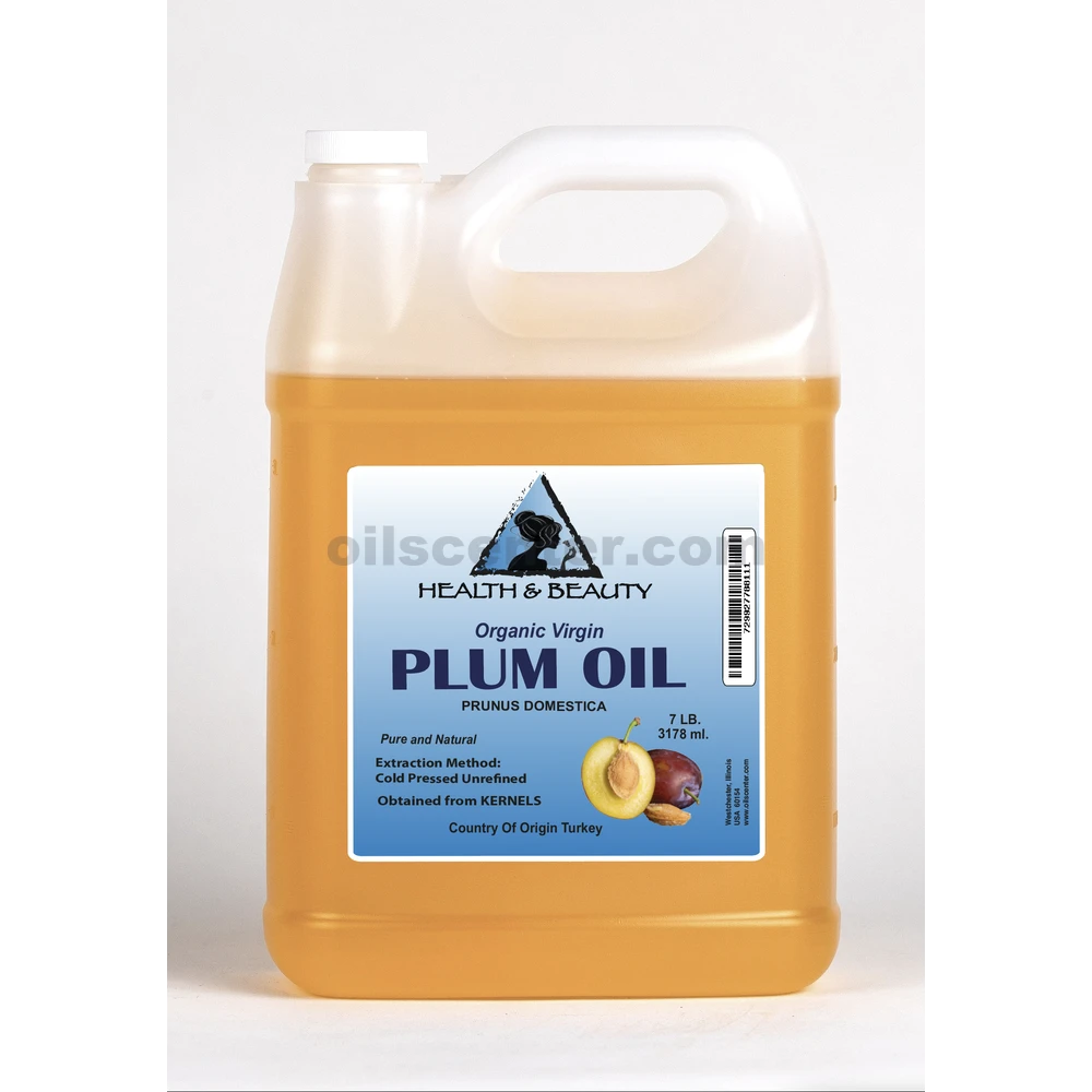 Huile de noyau de prune biologique vierge non raffinée, naturelle, 100 % pure 7 lb