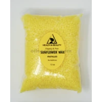 Perles de pastilles 100 % pures végétaliennes biologiques de cire de tournesol 12 oz