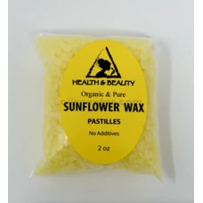 Cera de girasol orgánica vegana 100% puras pastillas de perlas 2 oz