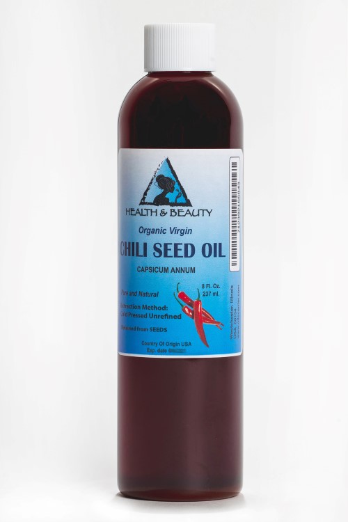 Chili pepper seed oil unrefined organic virgin cold pressed premium