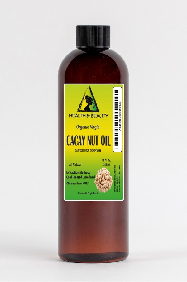 Cacay nut oil unrefined organic carrier cold pressed by h&b oils center