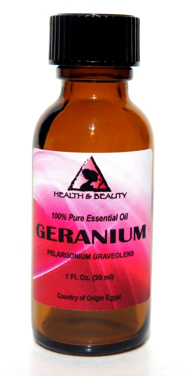 Geranium essential oil aromatherapy 100% pure natural glass bottle 1.0 ...
