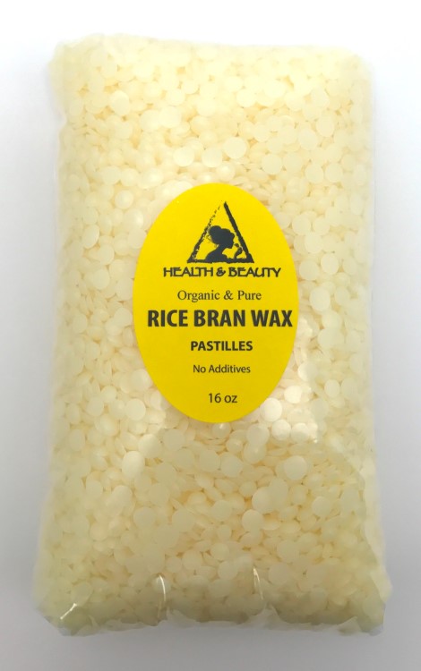 Rice bran wax organic flakes vegan beads vegetable pastilles pure 16 oz ...